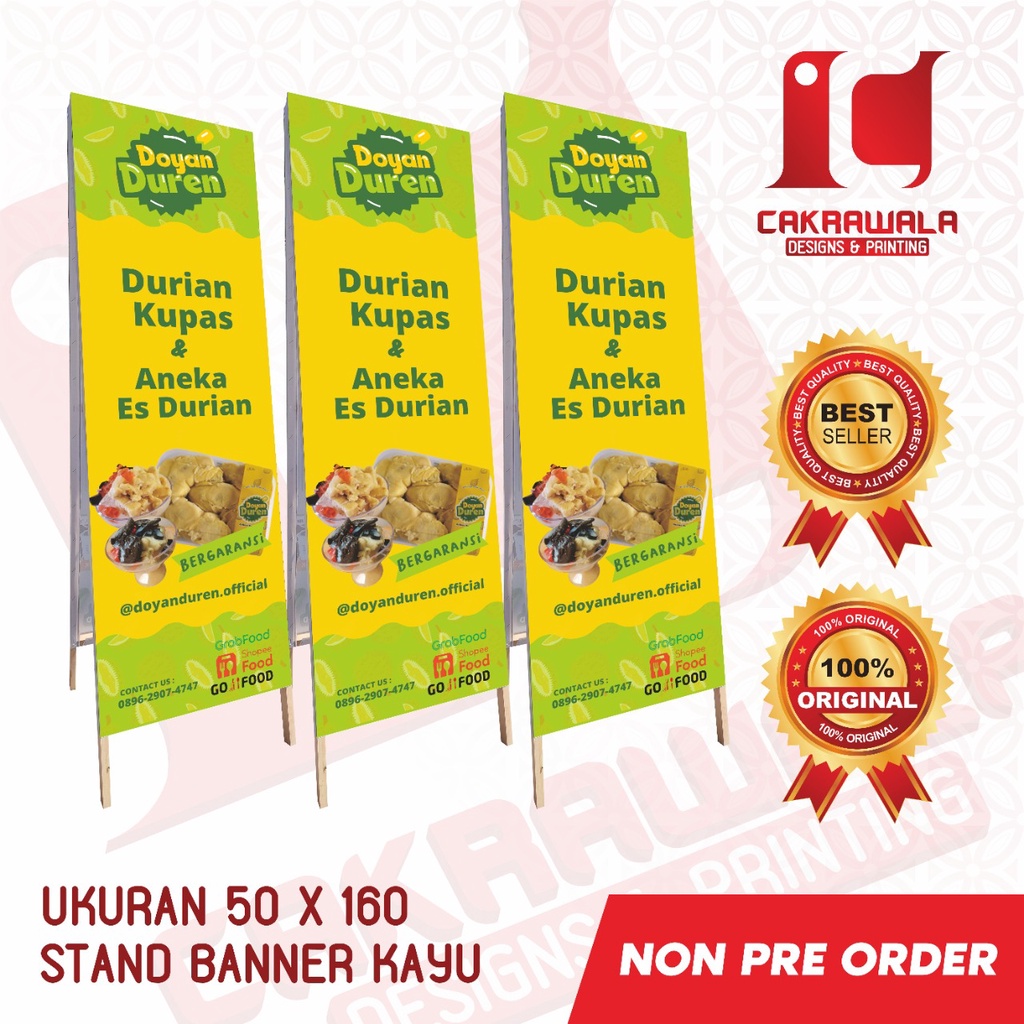 Jual Stand Banner Kayu Ukuran X Standing Banner Segitiga Banner Promosi A Banner