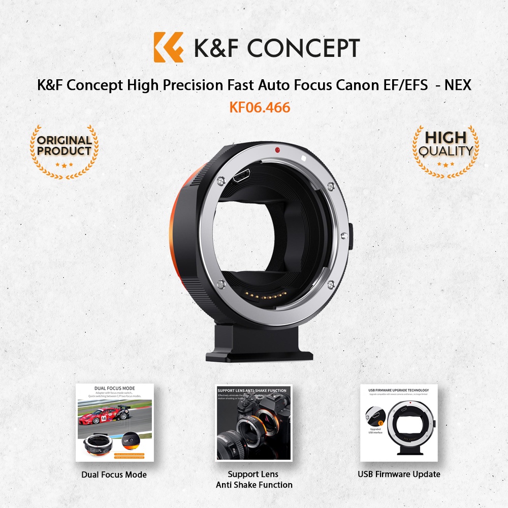 K&F Concept Adapterring voor Canon EF/EF-S naar EOS R-vatting