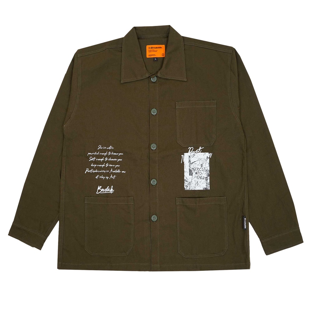 Jual Breakside OverShirt Jacket Deep - Green Army Jaket Pria | Shopee ...