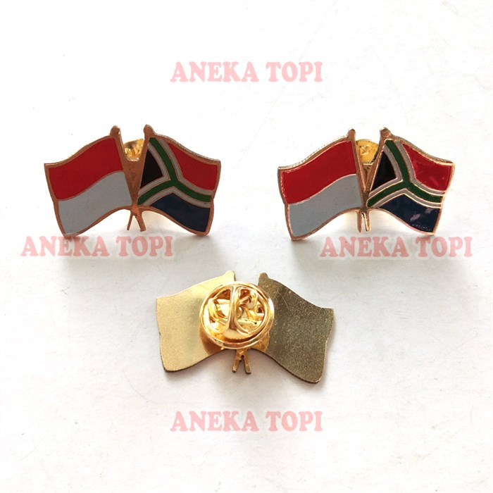 Jual Pin Bendera Persahabatan Indonesia Dan Afrika Selatan Pin Cross Flag Afrika Selatan