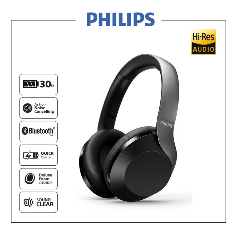 Jual Philips TAPH805 ANC Hi-Res Audio Wireless Over-ear Headphones ...
