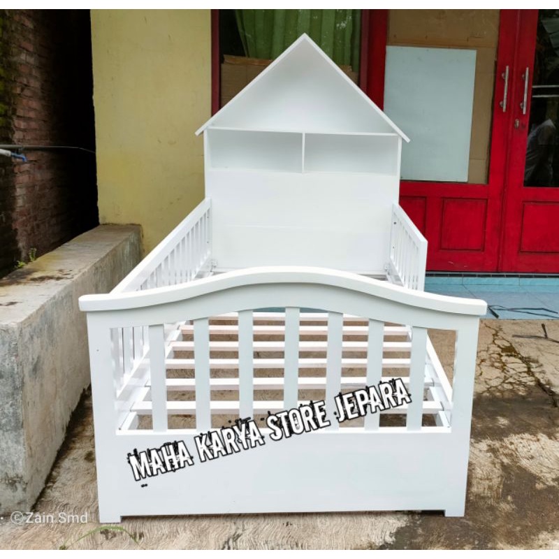 Jual DIPAN ANAK CUSTOM RAK BUKU PAGAR JARI-JARI LENGKUNG UKURAN 100x200 ...