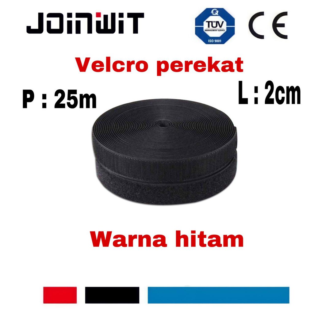 Jual VELCRO MAGIC TAPE 25M X 2CM HITAM perekat 25meter X 2cm | Shopee ...