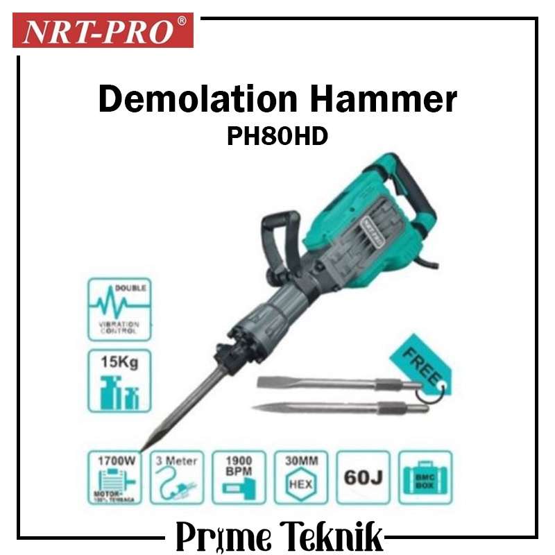 Jual Demolition Jack Hammer Drill Nrt Pro Ph Hd Mesin Bobok Beton Tembok Ph Hd Shopee