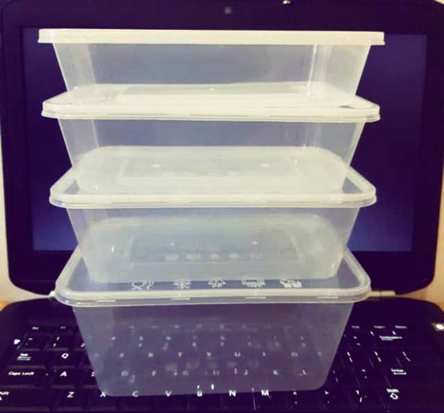 Jual Thinwall Persegi 500ml min.10set, Food container Box, Kotak ...
