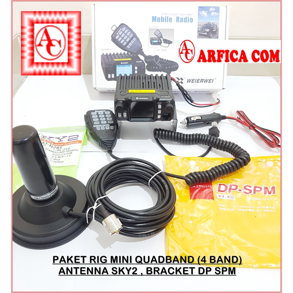 Jual RADIO RIG WEIERWEI KT 8900D WEIRWEI KT8990D 4 BAND FULLSET DP SPM ...