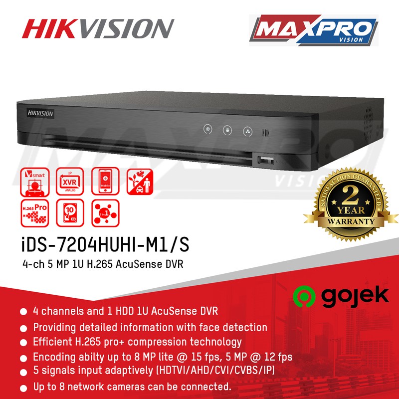 Jual IDS-7204HUHI-M1/S - HIKVISION DVR 4 CH | Shopee Indonesia