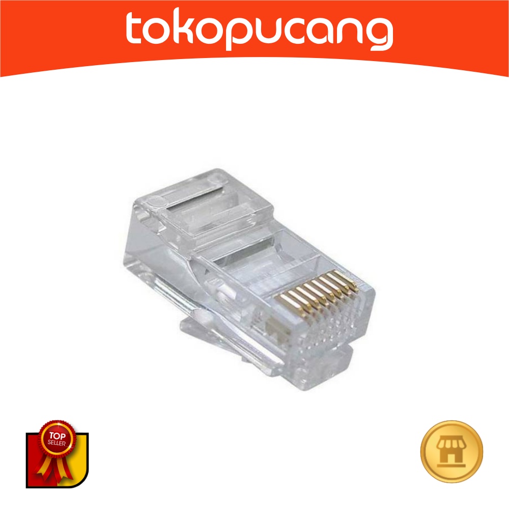 Jual Konektor LAN Rj45 connector soket kepala kabel jaringan | Shopee ...