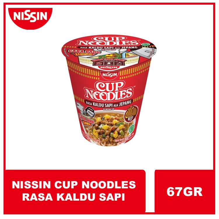 Jual Mie Nissin Cup Noodle Kaldu Sapi Ala Jepang 76gr Shopee Indonesia