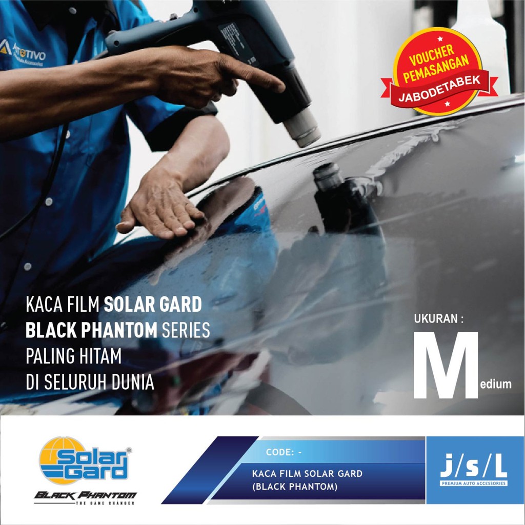 Product image Kaca Film Xpander Solar Gard Black Phantom Series Full Paket
