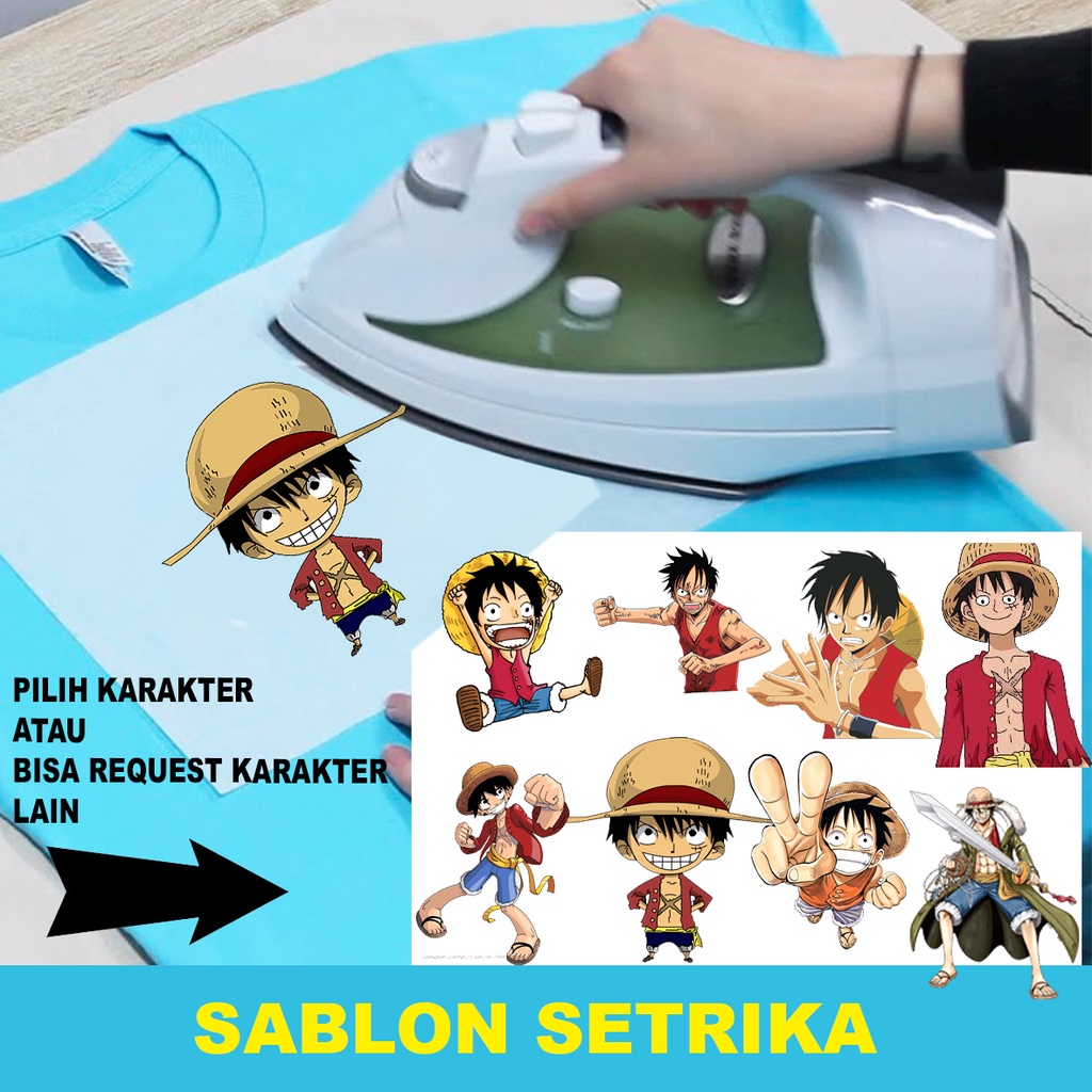 Jual Sticker Sablon Dtf Edisi Klub Luffi One Piece Stiker Sablon