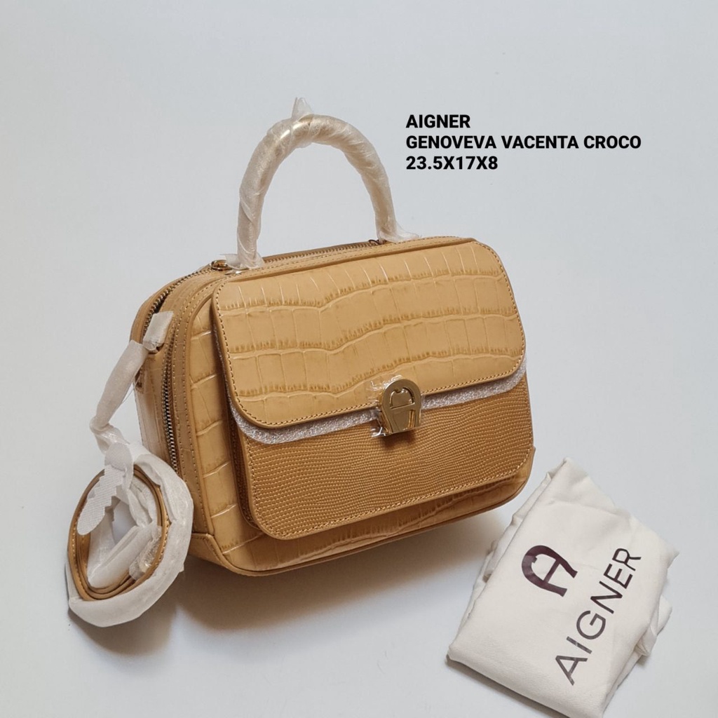 Tas Aigner Genoveva Vaventa Croco New Original