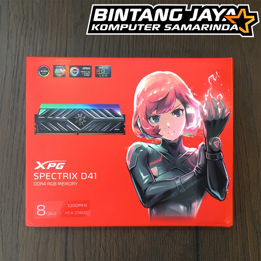 Jual RAM ADATA XPG SPECTRIX D41 DDR4 16GB (2x8GB) RGB 3200MHz PC4-25600 ...