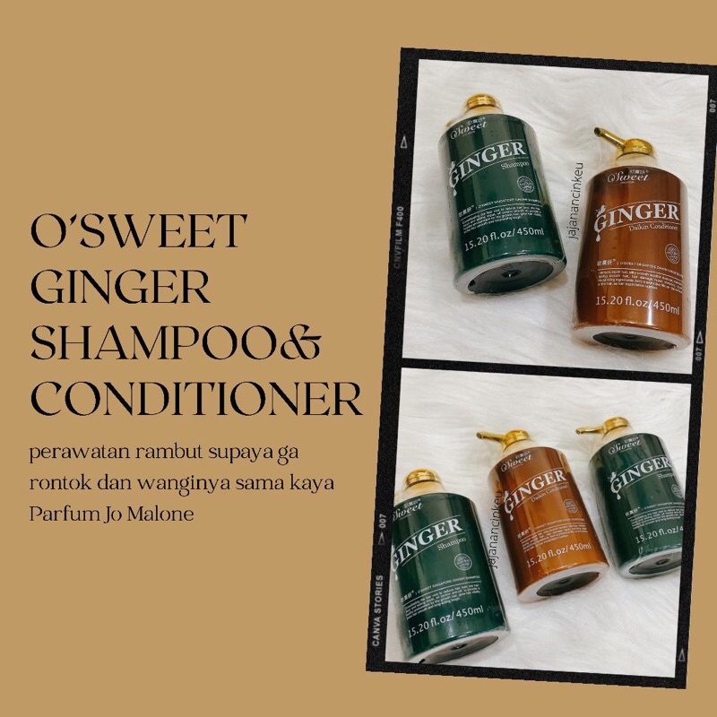 Jual O Sweet Ginger Shampoo And Conditioner Osweet Ginger Shampoo