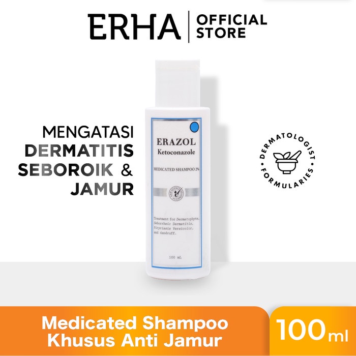 Jual shampoo erha erazol medicated shampoo 100ml shampo anti jamur