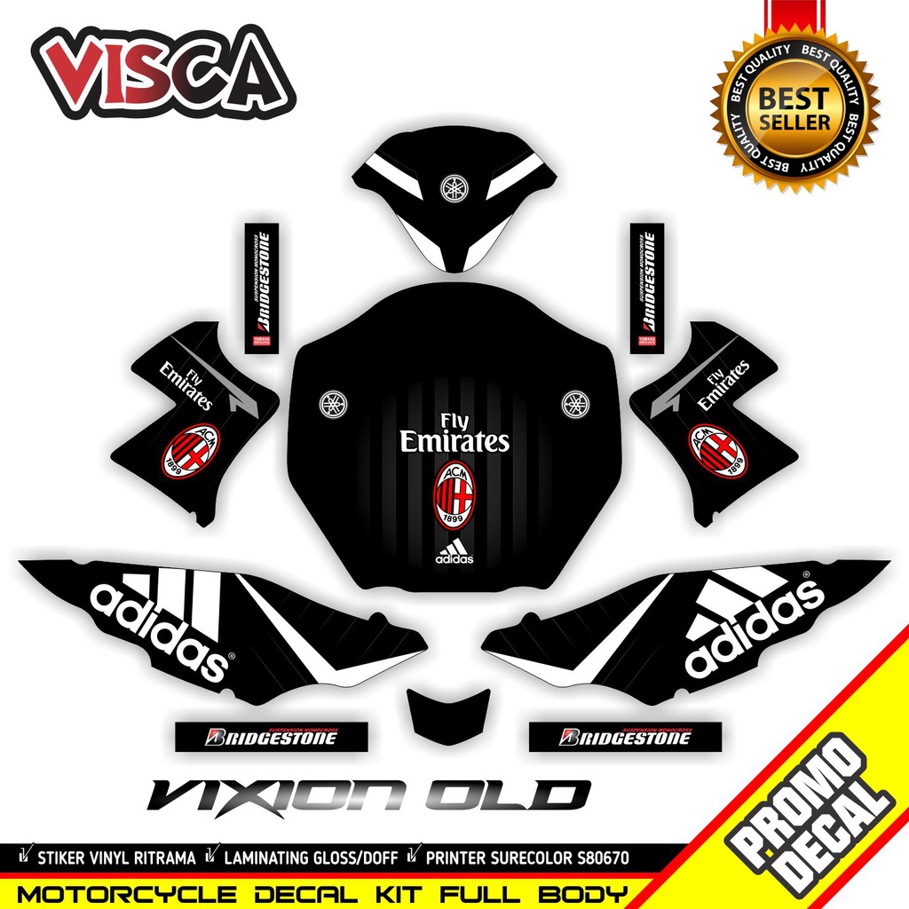 Jual Decal Vixion Old Full Body Stiker Vixion Old Full Body Striping Vixion Old Variasi Keren Ac