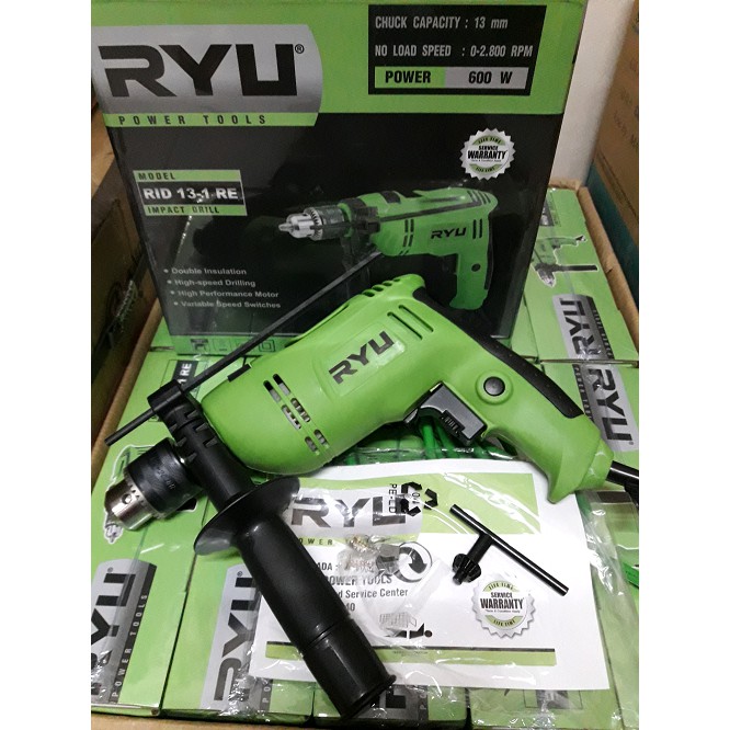 Jual RYU Mesin Bor Tembok / Beton Impact Drill 13mm RID13-1RE | Shopee ...