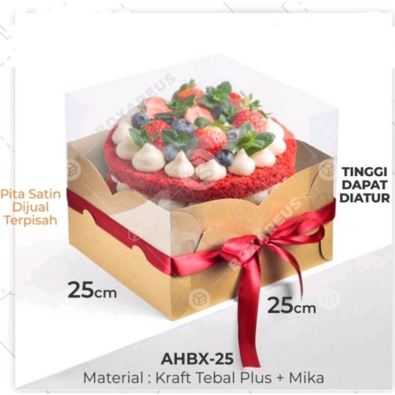 Jual Box Cake Mika Dus Kue Atur Tinggi Kemasan Cake Packaging Shopee