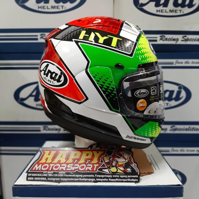 Jual Dijual Helm Fullface Arai RX7X Giugliano Graphic Green Red