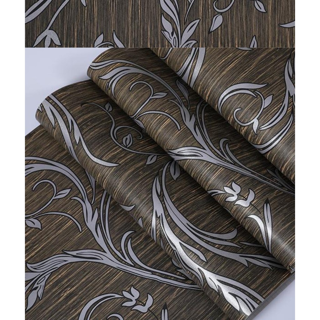 Jual Wallpaper Dinding Sticker Motif Batik Solo Coklat Ukuran Cm X M Shopee Indonesia