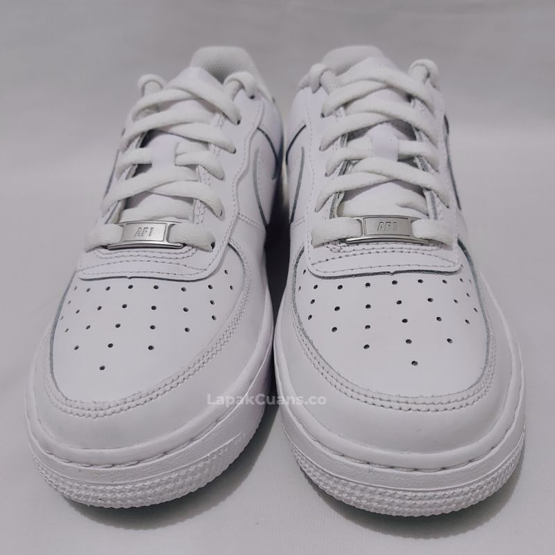 NIKE AIR FORCE 1 '07 TRIPLE WHITE GREEN WOMEN/GIRL GS MULTI SIZE *NEW * AF1