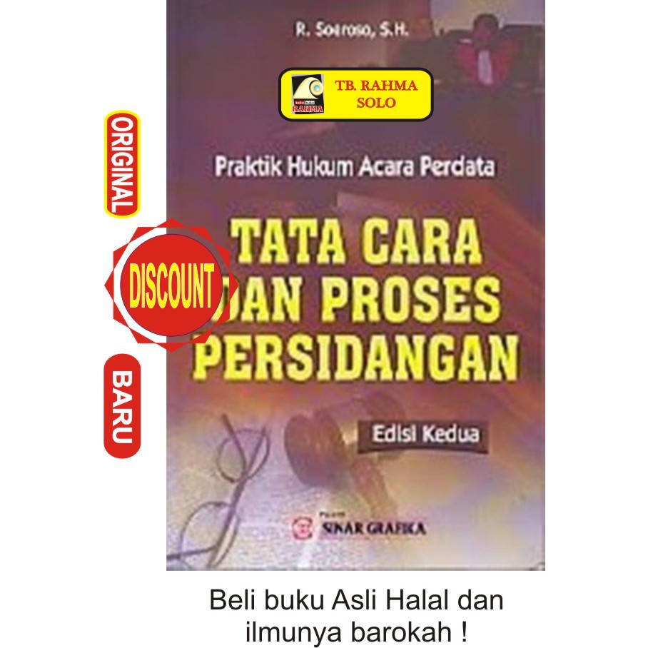 Jual Tata Cara Dan Proses Persidangan Edisi Ke Dua R Soeroso Sinar Grafika Buku Original 