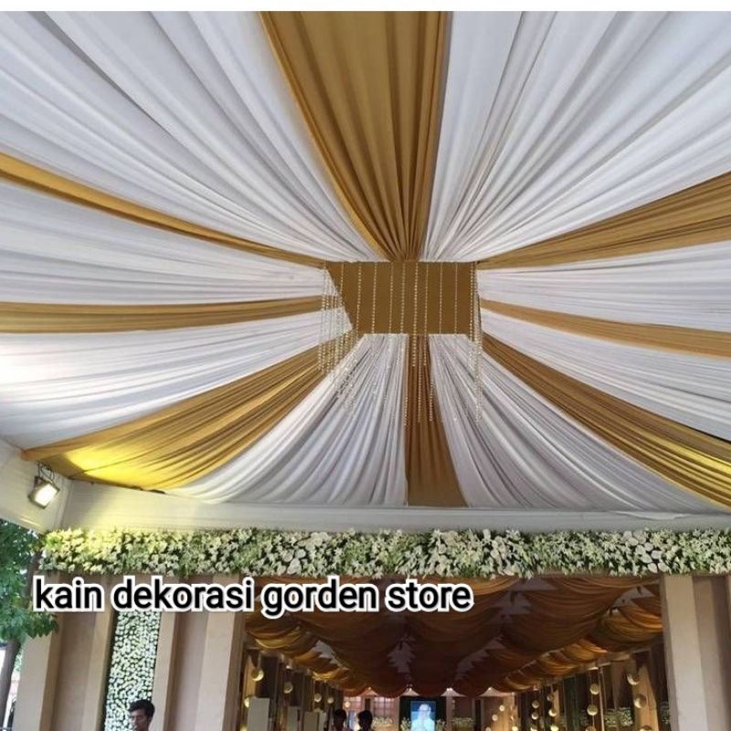 Jual kain dekorasi pelaminan kain backdrop lamaran kain bekron tunangan