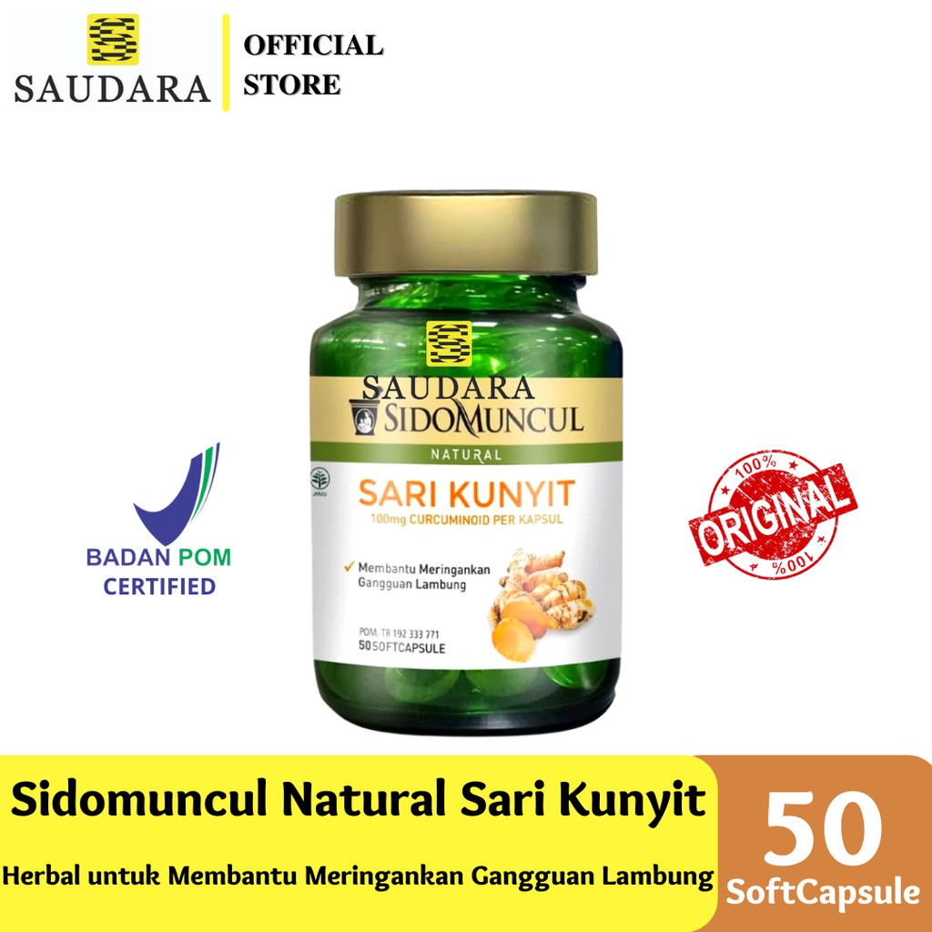 Jual Sidomuncul Natural Sari Kunyit 50 Kapsul Shopee Indonesia 0907