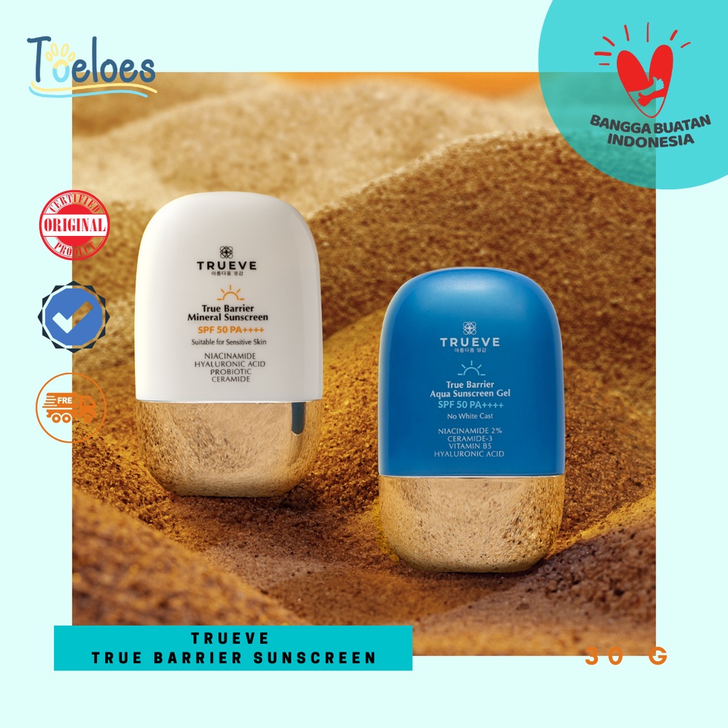 Jual TRUEVE TRUE BARRIER MINERAL SUNSCREEN / TRUE BARRIER AQUA ...