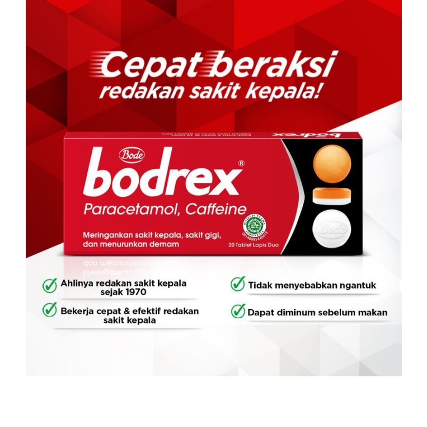 Jual Bodrex tablet sakit kepala (1 box @20 tab) | Shopee Indonesia
