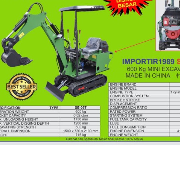 Jual Alat Berat Mini Excavator Konstruksi Backhoe Beko Small Crawler ...