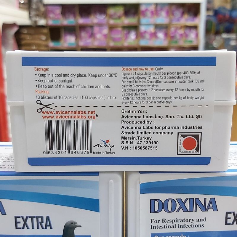 Jual Antibiotik Burung Doxina Extra 100 Tablet Anti inflamasi ...