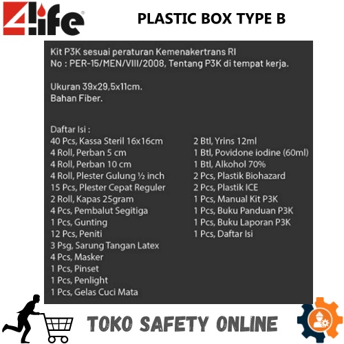 Jual Life Plastic Box Kit Type B Kotak P K Dinding Isi Tipe B