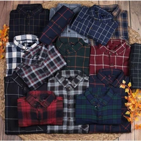 Kemeja Flanel Impor Pria Kualitas Premium Lengan Panjang Motif Kotak Unisex Hem Flannel Baju