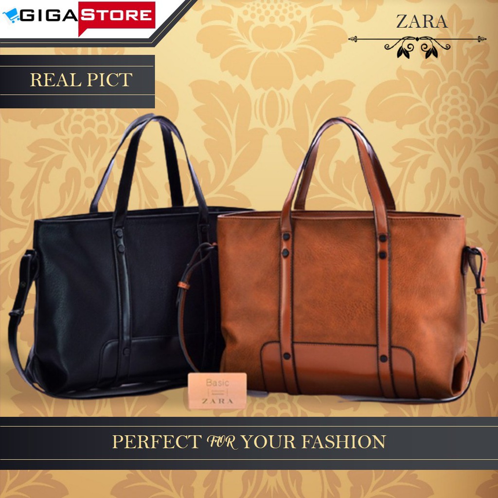 Tas Zara Wanita Totebag Tote Bag Zara Basic Import Ori Premium Original  Jinjing Fashion Wanita Murah