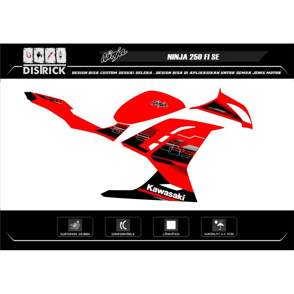 Jual Decal Ninja 250 FI (Custom Desain) | Shopee Indonesia
