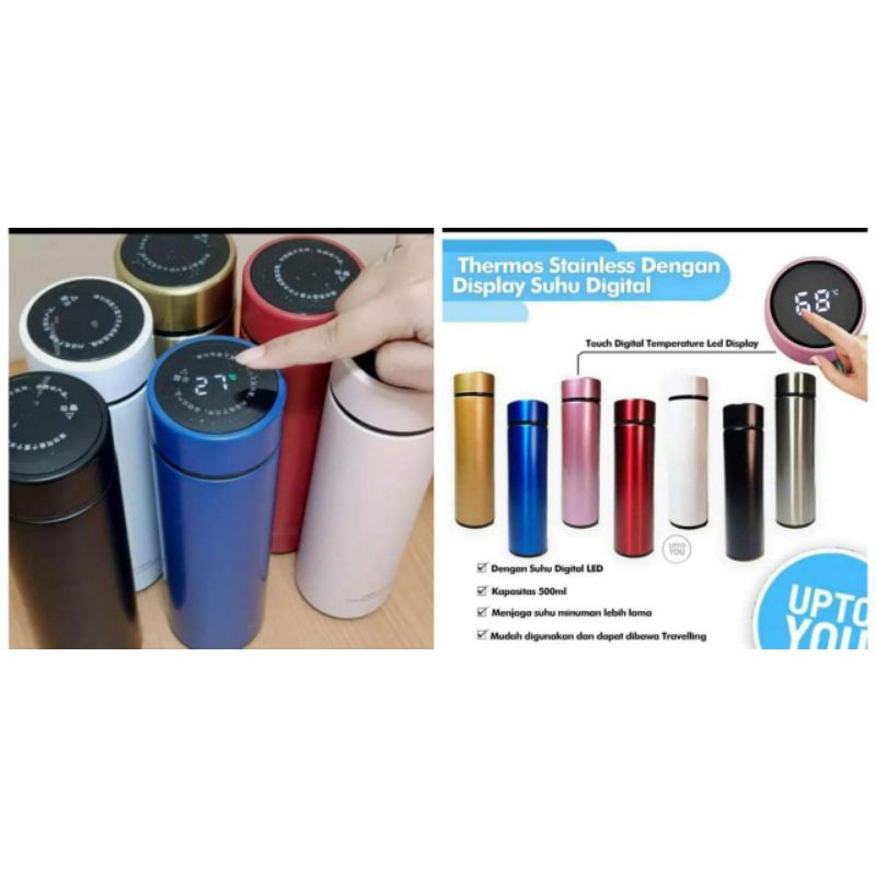 Jual Tumbler Termos Suhu Led 500ml Shopee Indonesia 7447