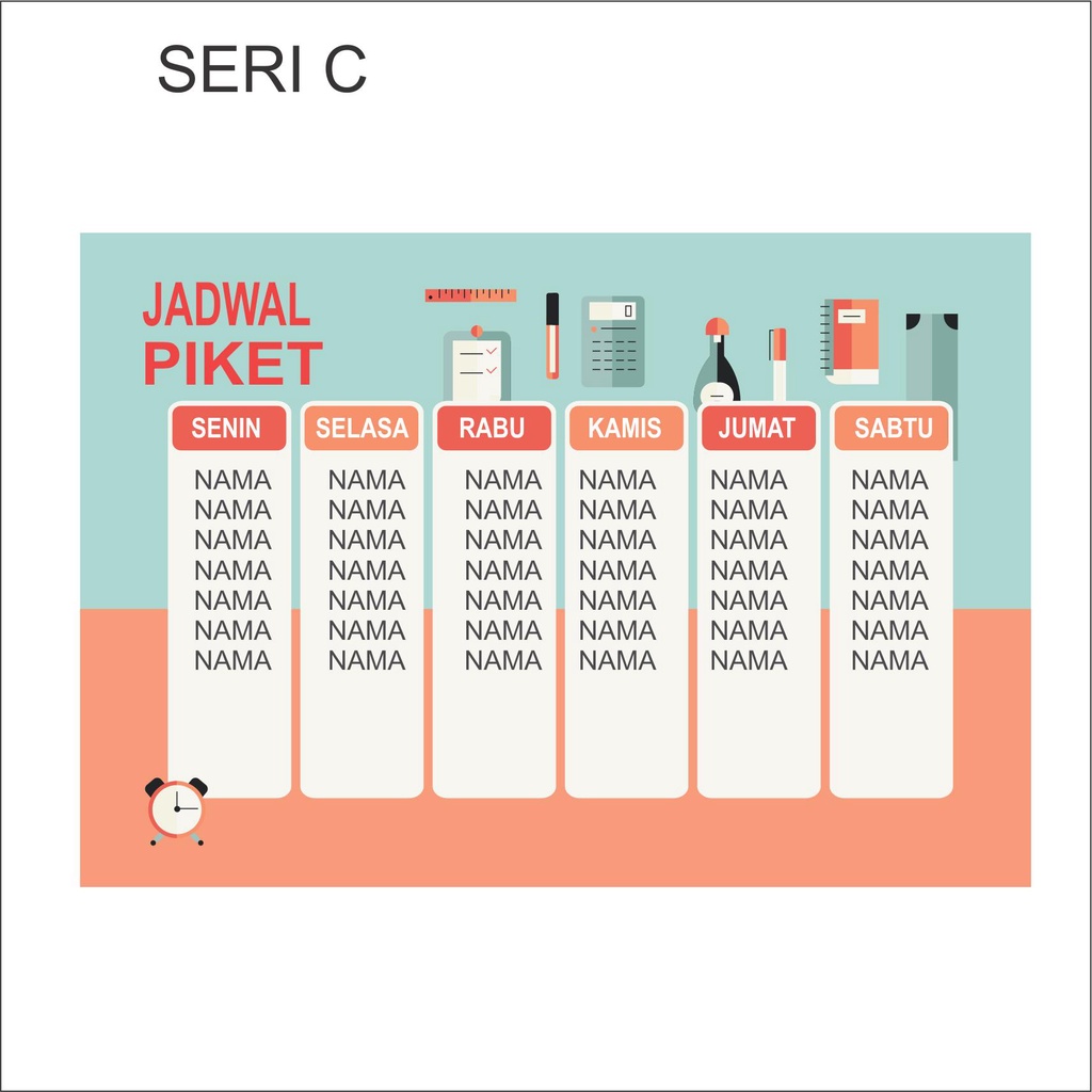 Jual CETAK POSTER JADWAL PELAJARAN / PIKET, STRUKTUR KELAS, TATA TERTIB ...