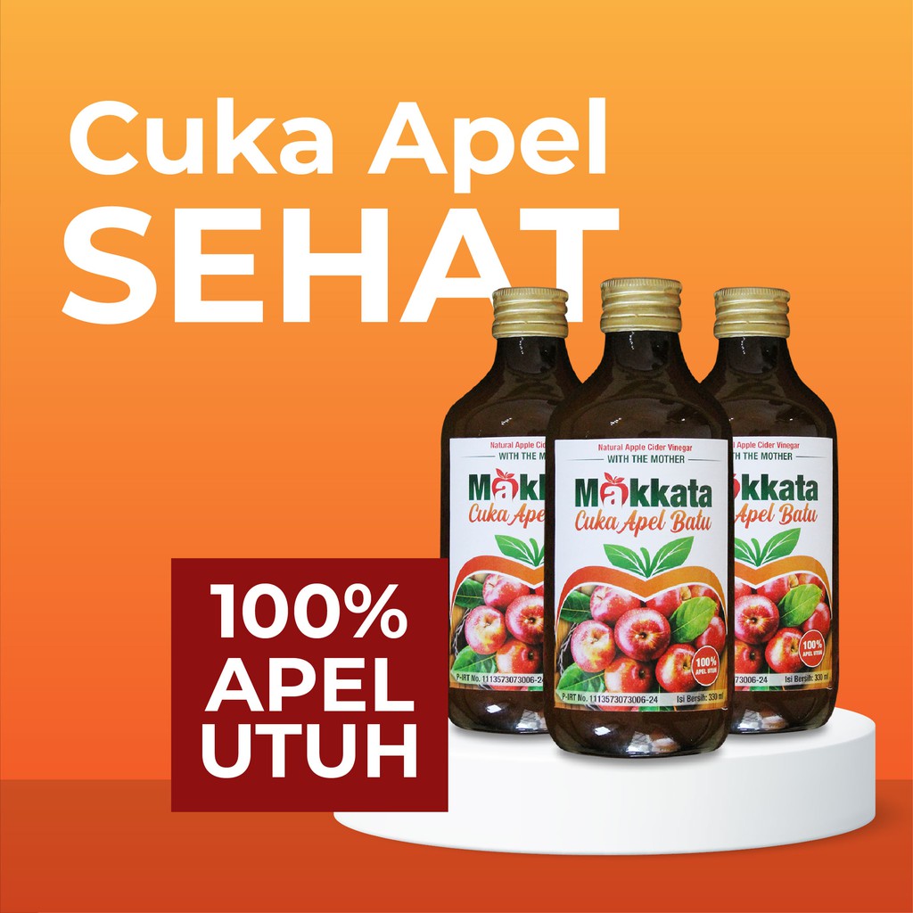 Jual Minuman Kesehatan Apple Cider Vinegar Original Cuka Apel Makkata With The Mother Apel