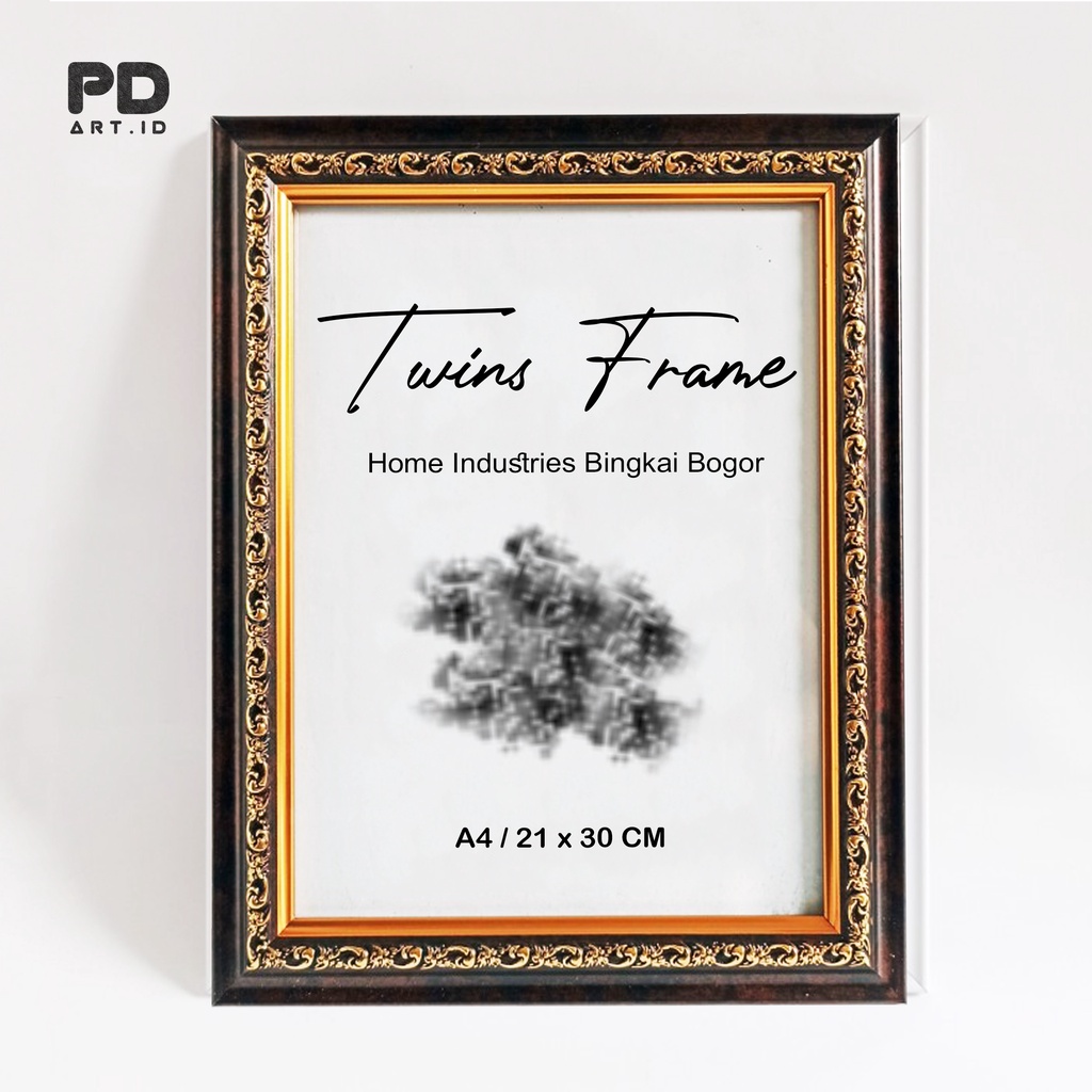 Jual Pigura Foto A4 / 21x30 cm Motif Ukir Murah / Bingkai Wisuda