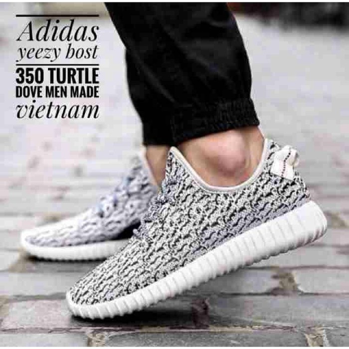 Sepatu Adidas Yeezy Import Original Boost 350 Turtle Dove Black Pirate 43