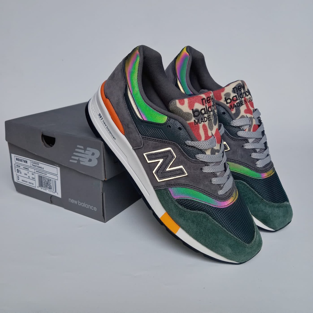 New Balance 997S outlet Duck Camo Sneakers in Grey/Teal