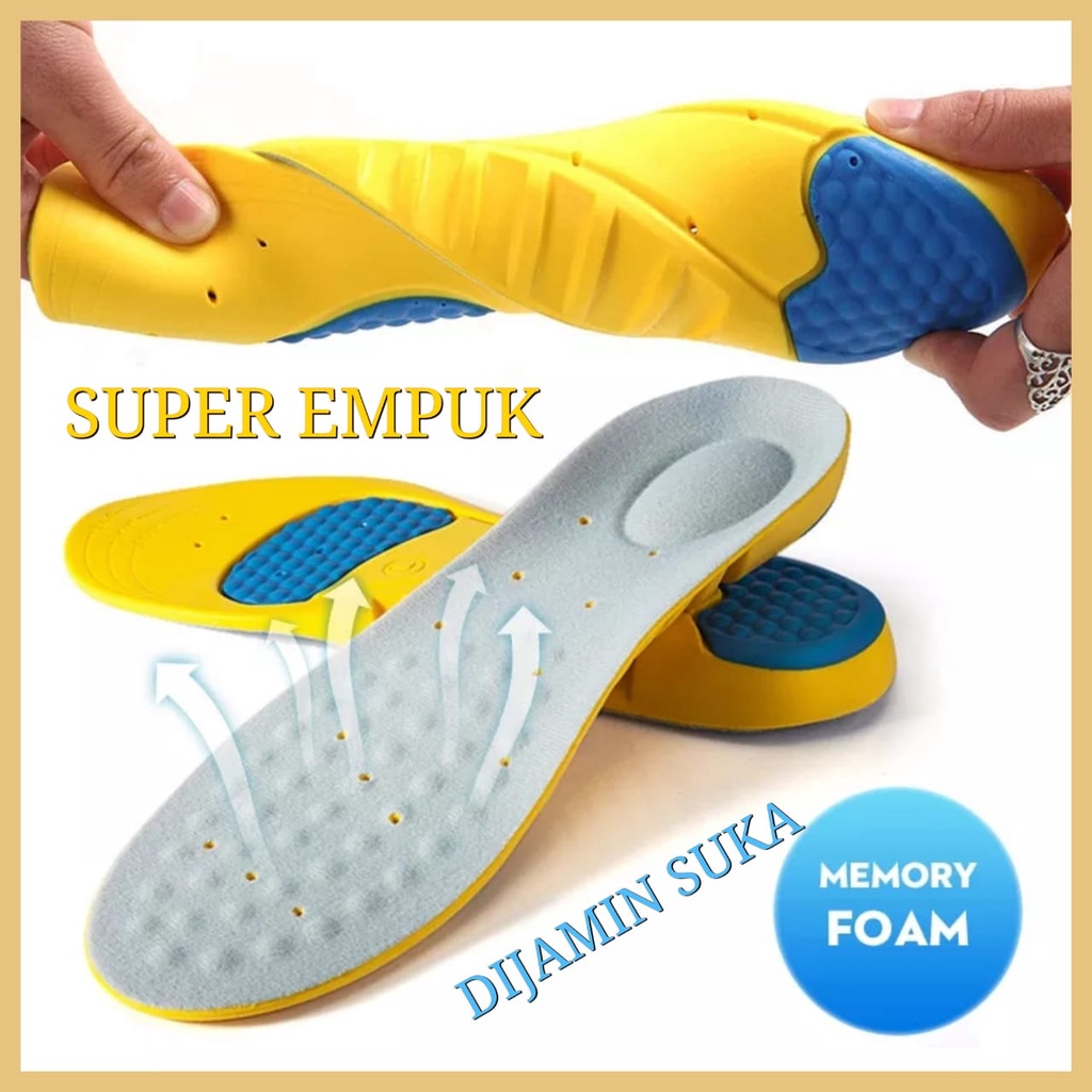 Jual Best Quality Insole Sepatu Memori Foam Super Empuk Sol Sepatu Pria