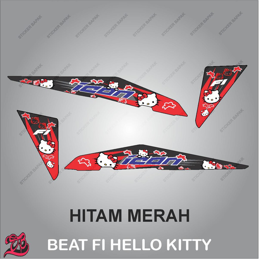 Jual STIKER STRIPING LIST MOTOR BEAT FI LAMA HELLO KITTY 2 STICKERBAPAK ...