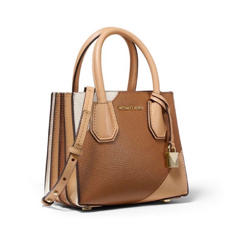 Jual Michael Kors MK Mercer Tri-Color Pebbled Leather Accordion ...