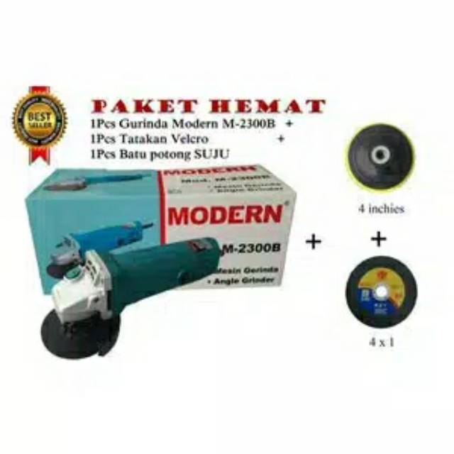 Jual PAKET!!! Mesin Gerinda M-2300B Modern+batu Potong Suju+ Tatakan ...