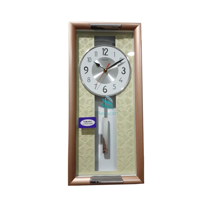 Jual Jam Dinding Bandul SAKANA 389 Warna Biru Muda Ukuran 45 x 21 cm ...