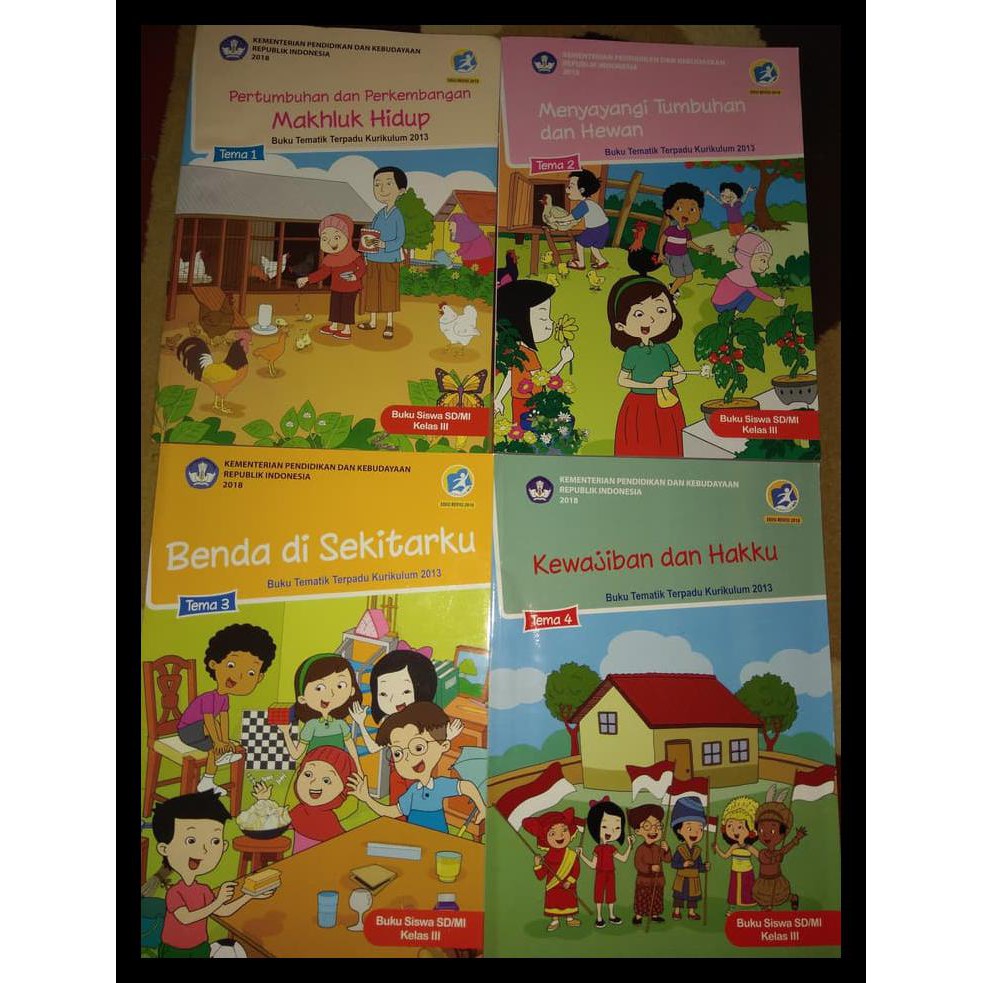 Jual Paket Buku Tematik Kelas 3 Sd Tema 1 Sampai Tema 4 Revisi 2018 ...