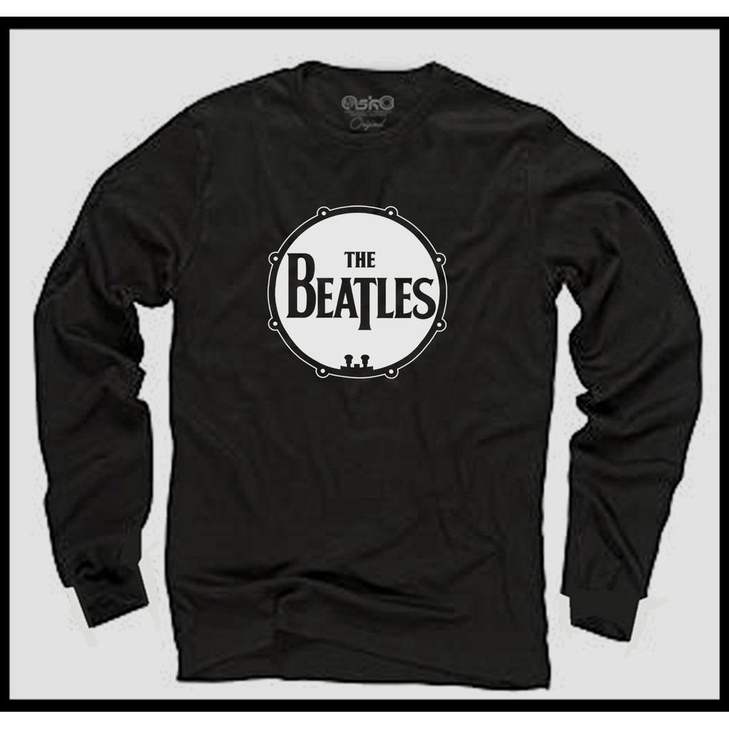 Kaos Lengan Panjang Band The Beatles Clothing Original Baju Distro