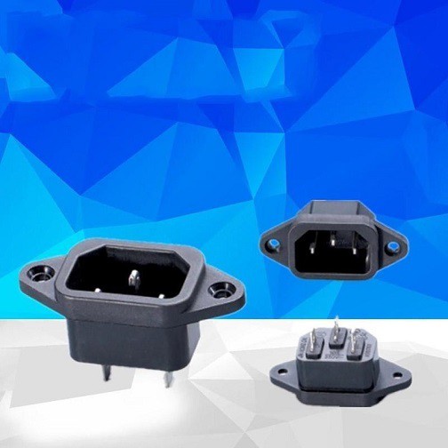 Jual Socket AC IN Panel Mount Plug Ac Power Socket Connector 10A 250V ...